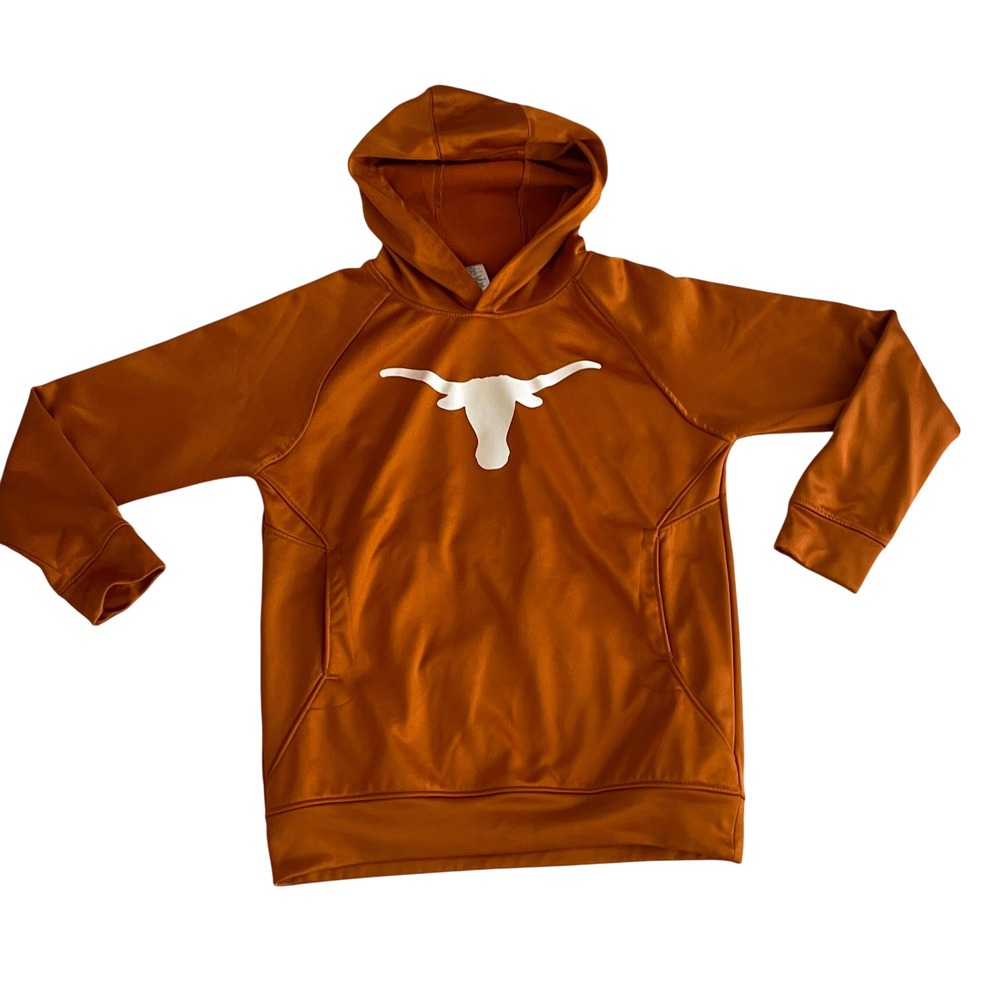 GEN2 Texas Longhorns Hoodie Kids Unisex L 14/16 Burnt Orange Polyester Graphic